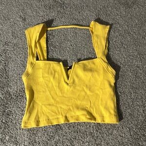 Forever 21 Yellow Crop Top